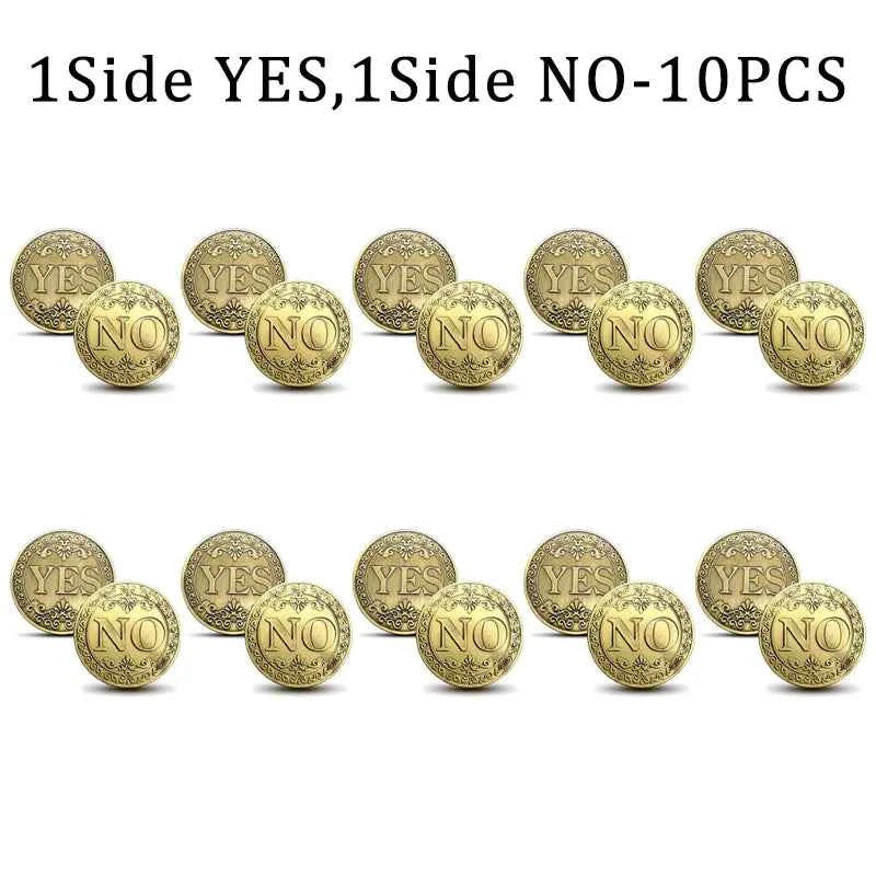 YES NO Decision Coins Magic Coin Collections Good Luck Vintage Antique Bronze Wish Lucky Coin US Coins Commemorative Gold Coins