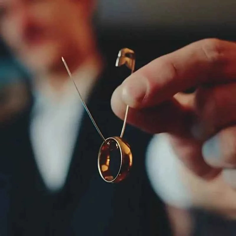 The Prop Ring Pin Disappears and Shifts Stolen Pin Illusion Close-up Visualization of the Black Pool Gimmicks magic tricks