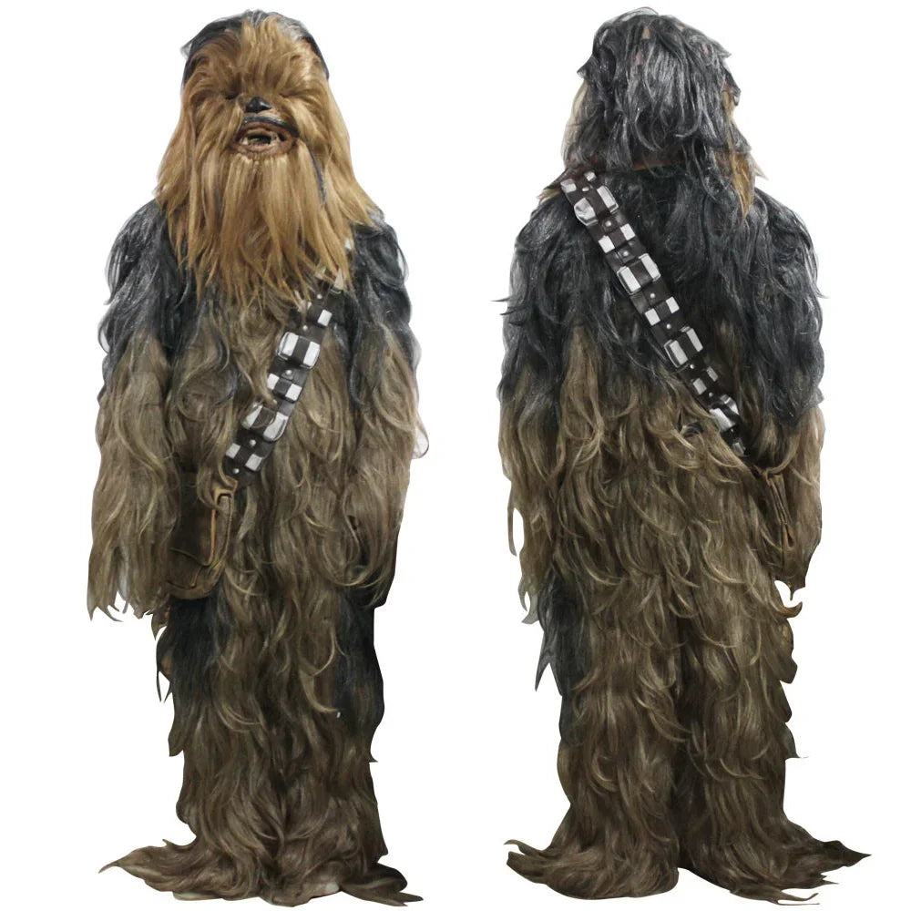 Cosplay Chewbacca Costumes Jumpsuit Halloween Party Suit Costume with Mask for Man Adult - Big Tim's Magic Emporium
