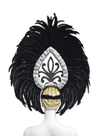 The Stardust Empress Dionysia – White Feather Carnival & Masque Ball Headdress
