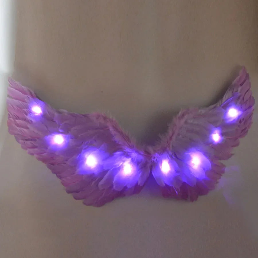 Party Glow LED Angel Feather Wing with Luminous Light Up Effect for Costume Birthday, Wedding and Christmas - Big Tim's Magic Emporium