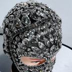Super Shiny Rhinestone Full Face Headwear Mask