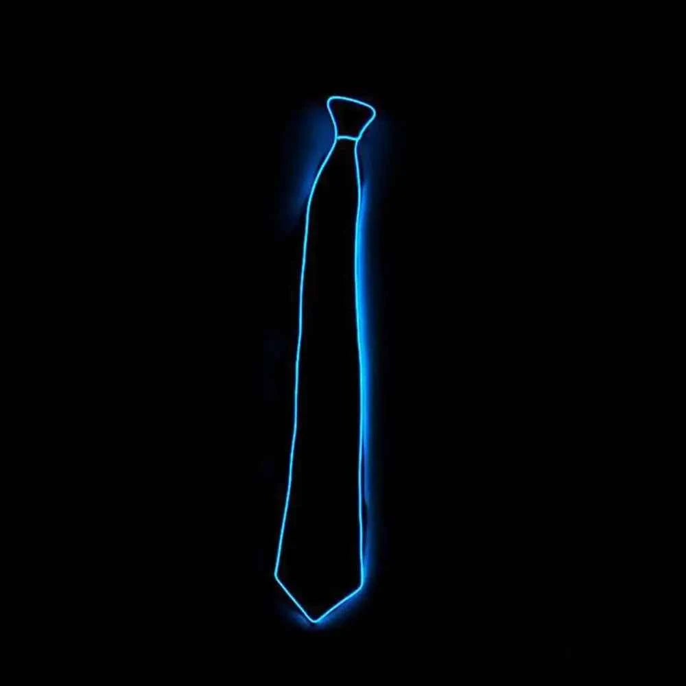 Shirt Fashion Stage Props Business Party For Women EL Wire Neon Gift For Men Glowing Tie Neck Ties Luminous Tie LED Tie