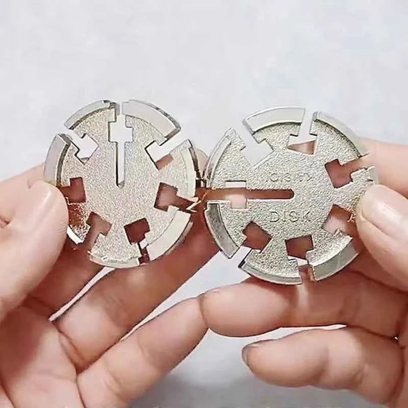 Magic IQ Games Mind Metal Puzzles Snowflake Brain Teasers for Adults Teens Kids Unlock Interlocking Educational Toys Gifts