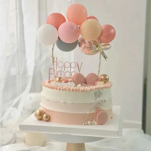 10pcs 5 Inch Balloon Cake Topper Confetti Balloon Birthday Party Dessert Decoration Baby Shower Wedding Decor Cake Supplies