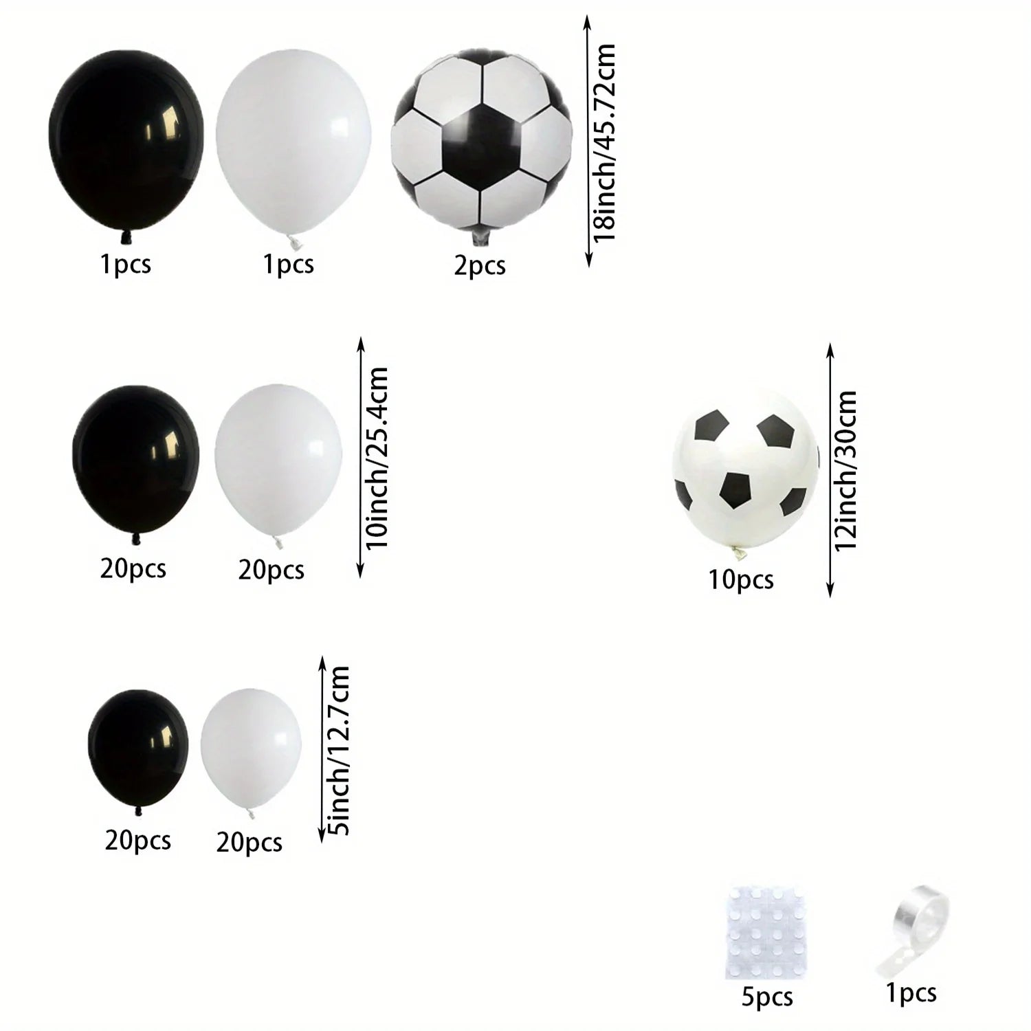 100pcs Football Themed Balloon Party Garland Arch Kit Birthday Party Celebration Party Football Anniversary Party - Big Tim's Magic Emporium