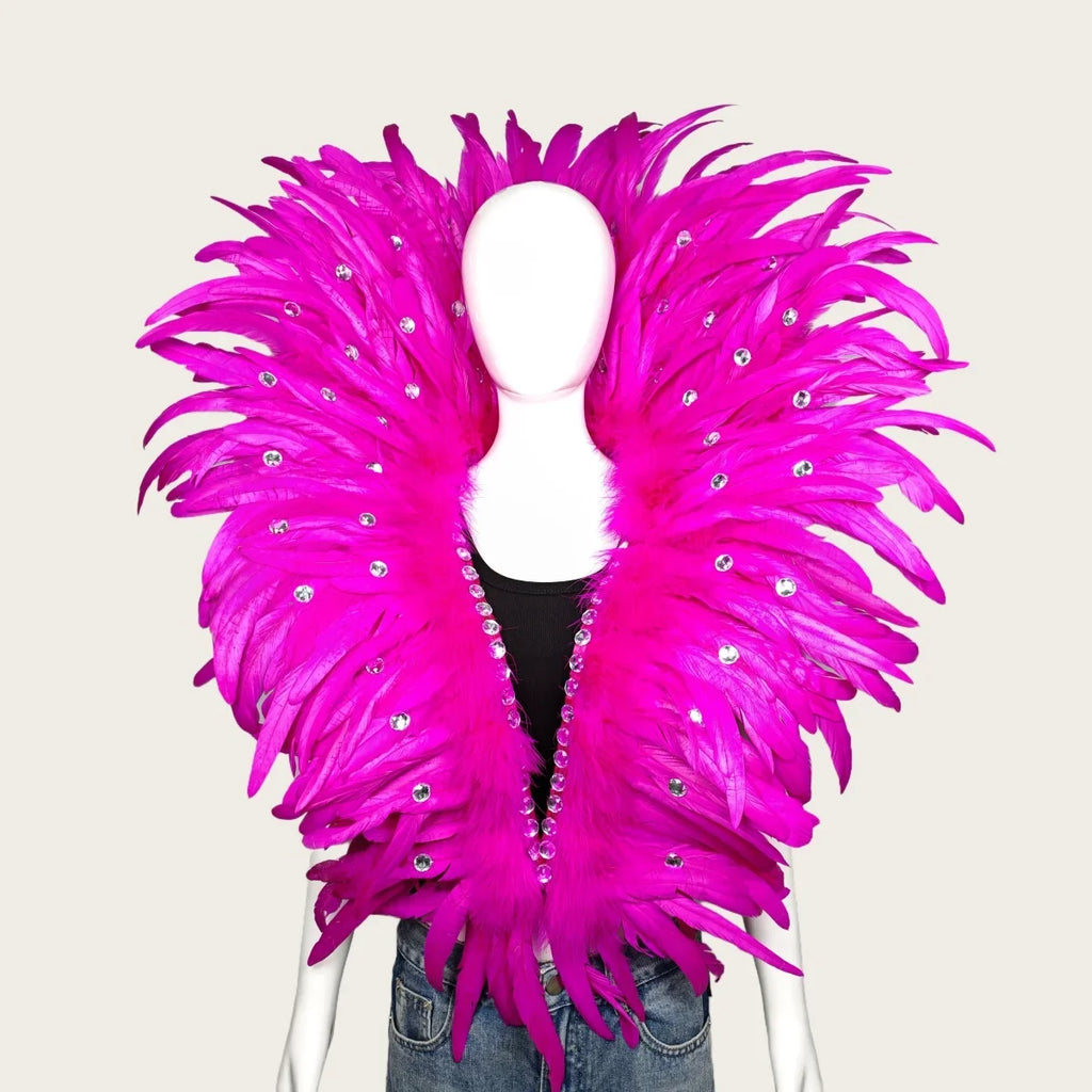 Carnival Graduation Ball Feather Shawl Scarf Stage Performance Prop