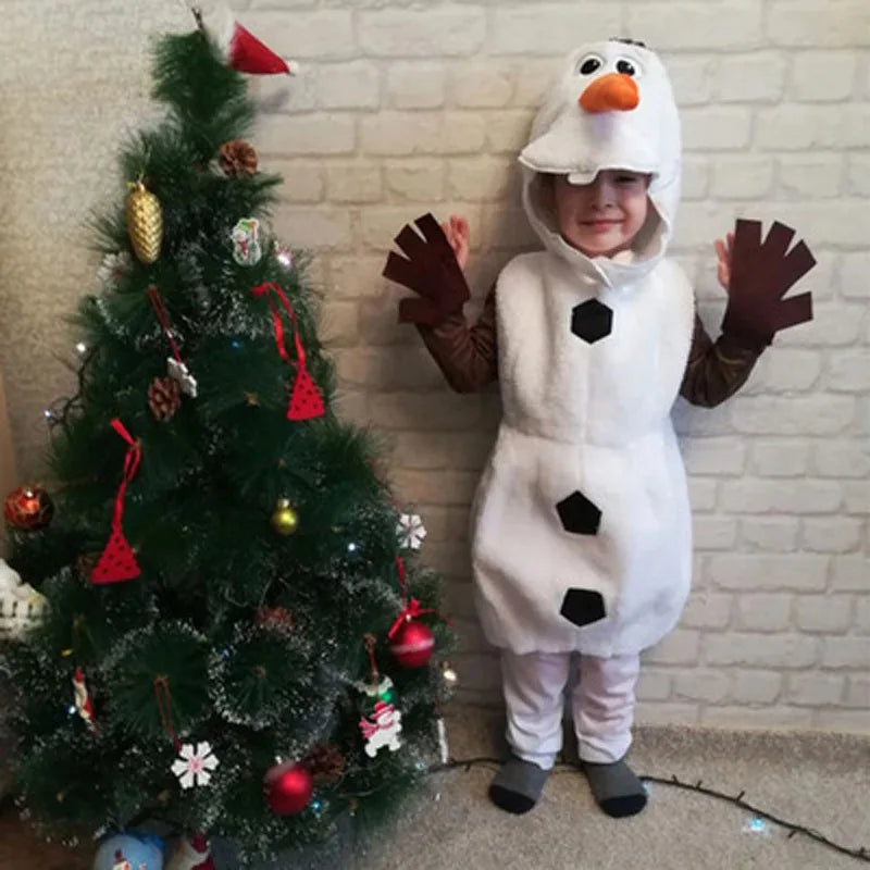 Santa Olaf Costume Infant Cute Snowman Baby Boys Girls Christmas Jumpsuit Santa Clothes Holiday Outfit For Toddler - Big Tim's Magic Emporium