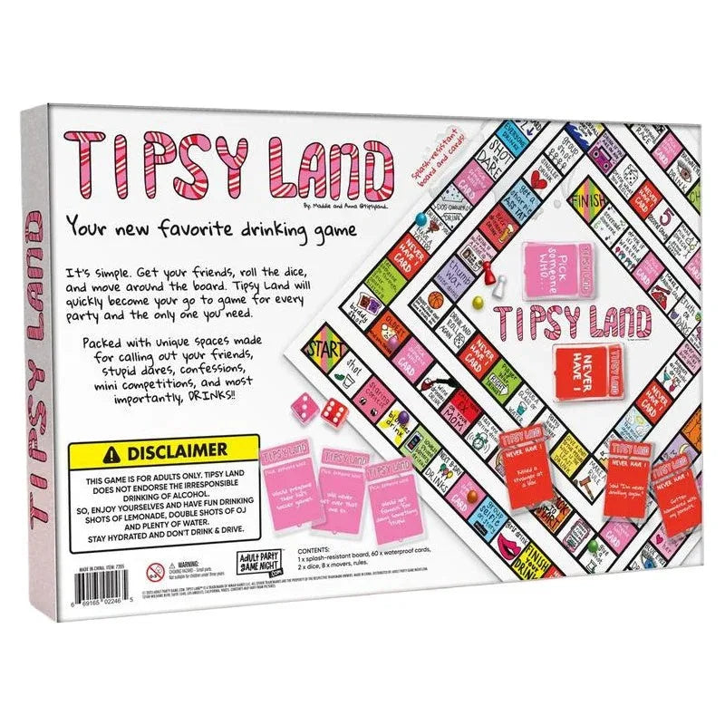 Party Gift of Tipsy Land Party Board Games Fun Drinking Games,Gift Idea Role-playing Games BRPG Leather Board Plastic Cards - Big Tim's Magic Emporium