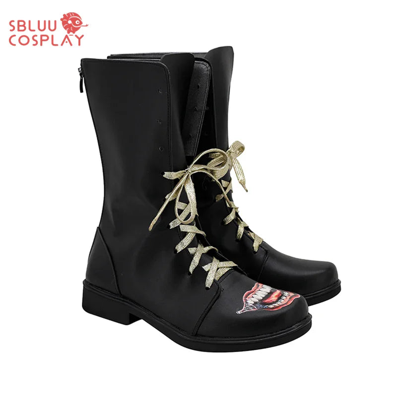 SBluuCosplay Movie Suicide Clown Joker Cosplay Shoes Black Custom Made Jared Leto Boots Halloween Outfit - Big Tim's Magic Emporium