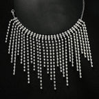 Rhinestone Fringe Tassel Ankle Chains