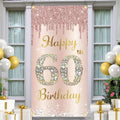 18th 30th 40th Pink Shine Brightly Happy Birthday Party Decoration Background Sweet Rose Pink Backdrop Photo Studio Banner Props