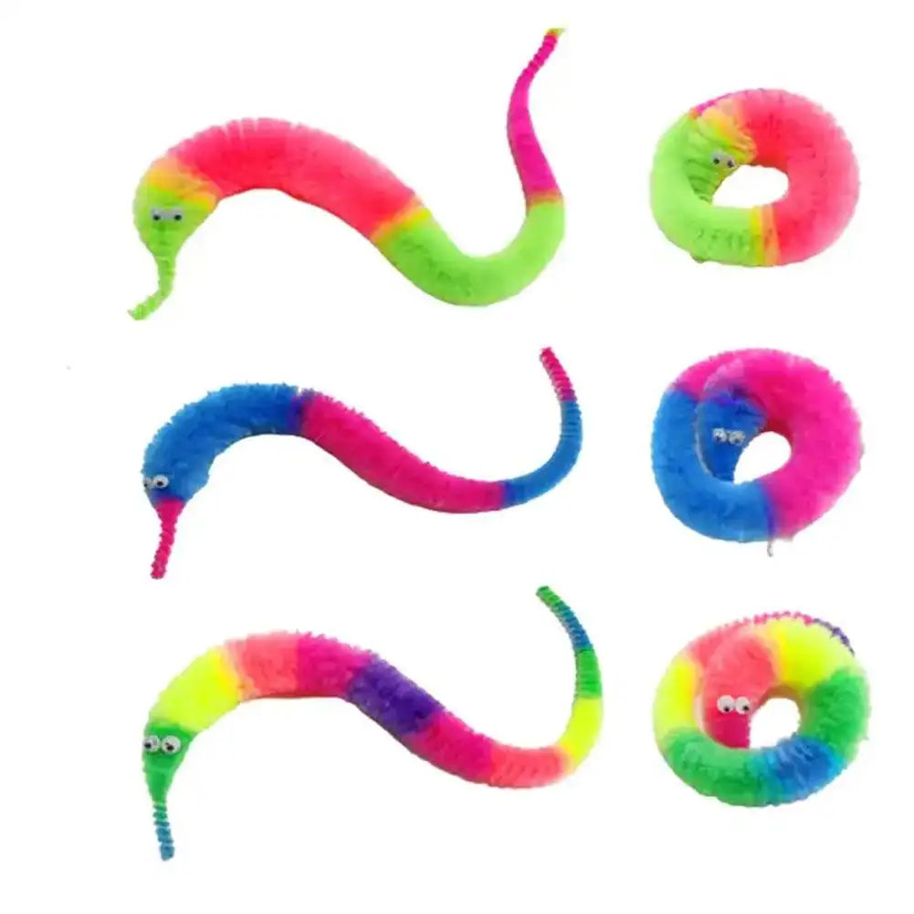 Novelty Funny Props Twisty Magic Worm Trick Toys For Kids Caterpillars On A Invisible String Fuzzy Worm Magic Caterpillar