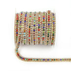The Stardust Triple Crown – 3-Row Glass Crystal Rhinestone Cup Chain Trim
