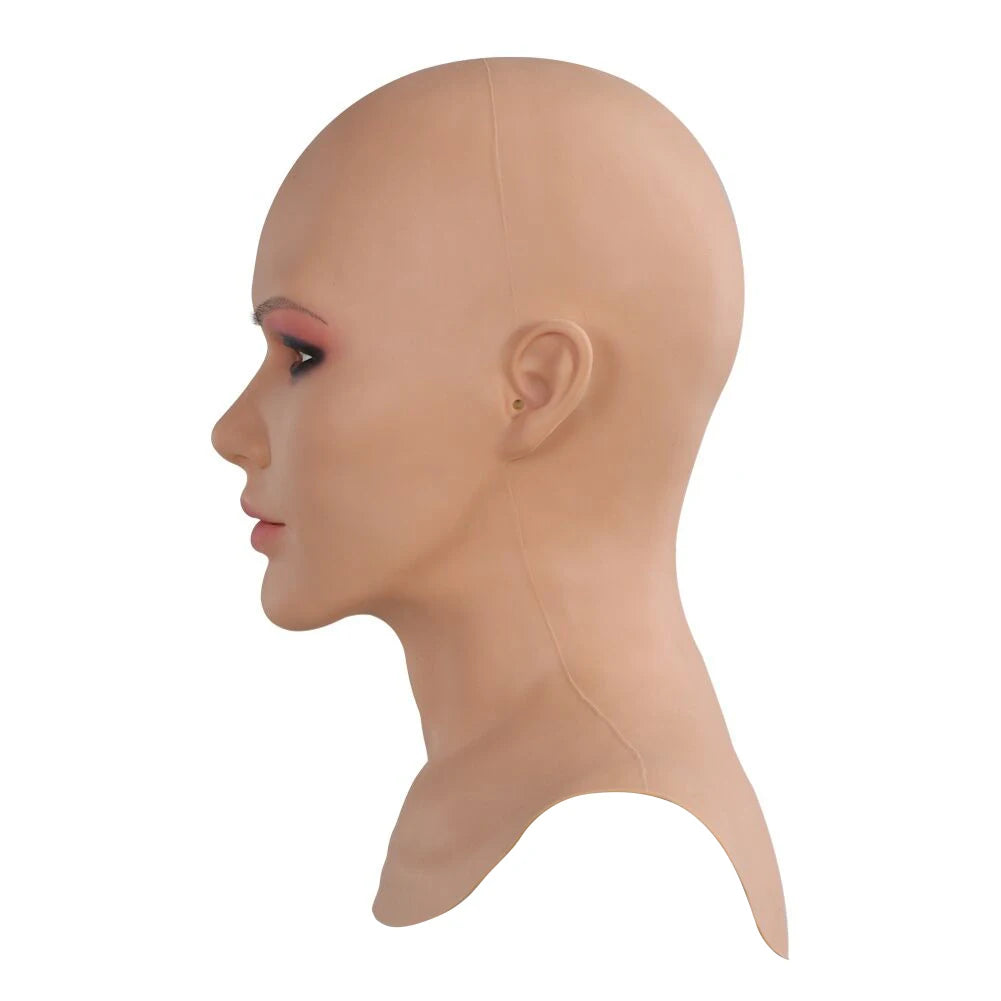 Realistic Silicone Mask With Neck Head Cover Makeup Crossdresser Cosplay Beauty Mask Collection Male to Female Full Head Mask - Big Tim's Magic Emporium