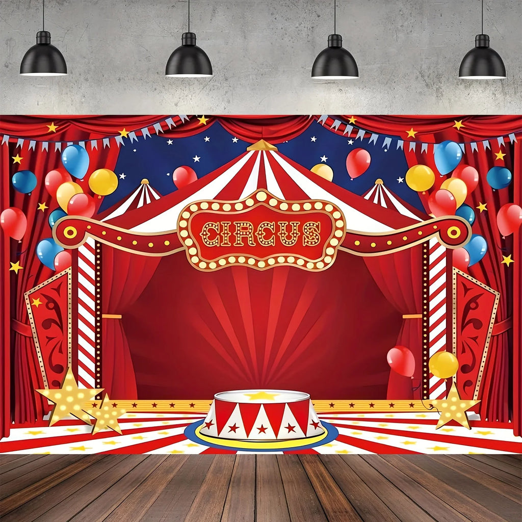 Circus Carnival party background Fabric Carnival theme party decoration background Circus birthday party background - Big Tim's Magic Emporium
