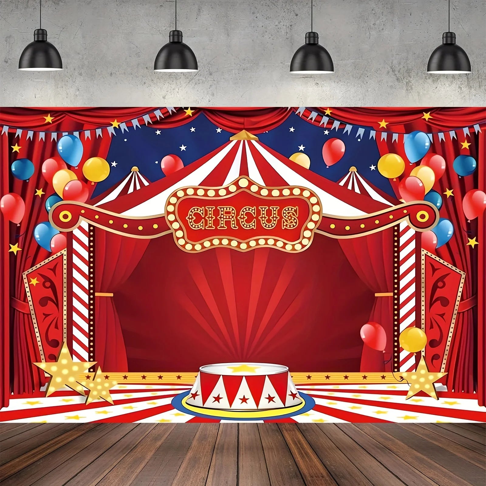 Circus Carnival party background Fabric Carnival theme party decoration background Circus birthday party background - Big Tim's Magic Emporium