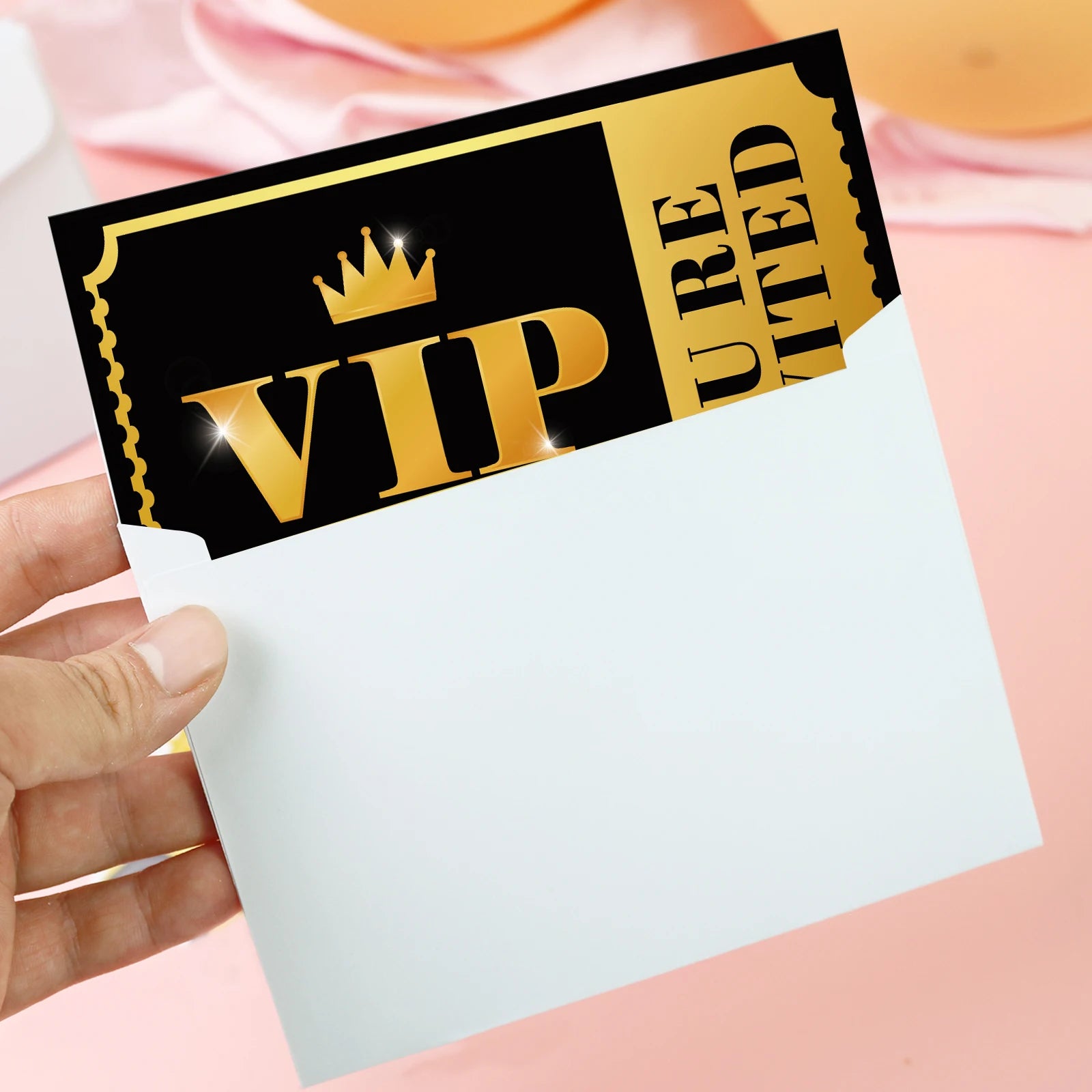 20 VIP party invitations, double-sided gold and silver, themed birthday celebration invitation cards, paper tickets for various - Big Tim's Magic Emporium