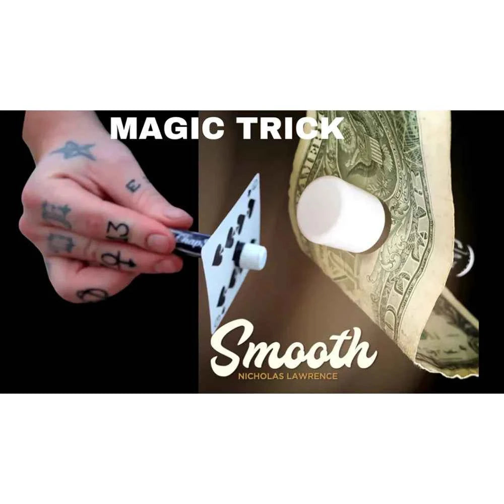 Smooth New Pocket Trick Chapstick Thru Dollar Magic Tricks Close-up Street Illusions Penetration Magia Gimmicks Mentalism Props