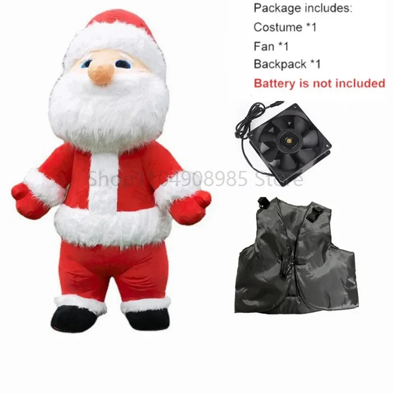 Inflatable Santa Claus Snowman Deer Mascot Costume Adult Fancy Dress Christmas Party Kawaii Mascot Costume Carnival Costumes - Big Tim's Magic Emporium