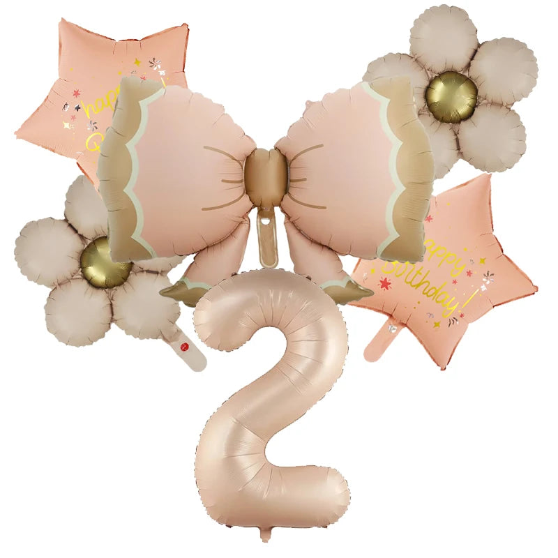 Butterfly Balloons 2 3 4 5th Birthday Decor for Girls Pink Butterfly Foil Balloons for Butterfly Themed Party Wedding  Decors