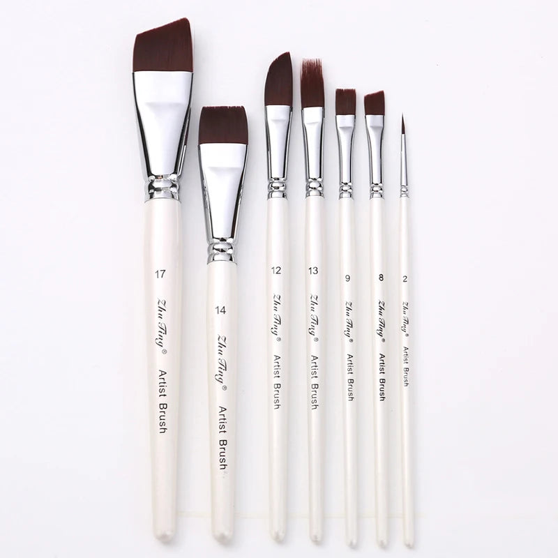 Body Pinting Face Body Art Paint Multifunctional Professional Paint Brushes Set Wooden Handle Nylon Brush Oil Painting Brushes