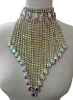 Rhinestone Tassel Fringe Necklace