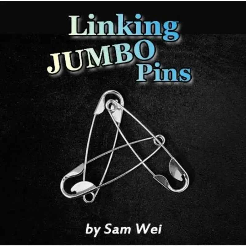 Linking Jumbo Pins By Sam Wei Stage Magic Tricks Illusions Magic Props Professional Magician Trick Magia Funny Gimmicks Games
