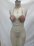 Dazzling Multilayer Pearl String Bra Chain & Body Jewelry