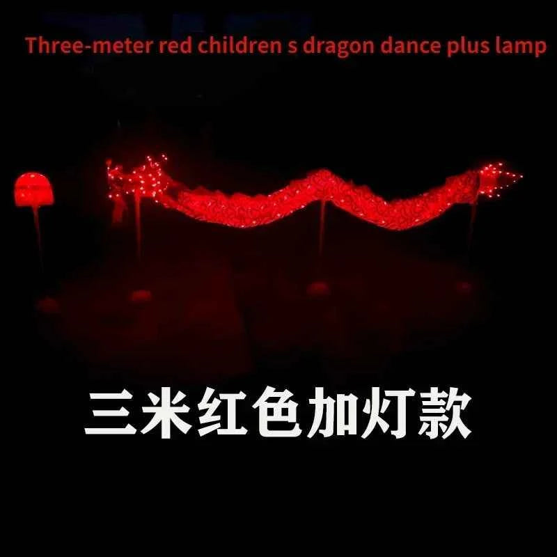 Dragon and lion dance props faucet Kindergarten stage performance Satin cloth dragon luminous nine dragon lanterns