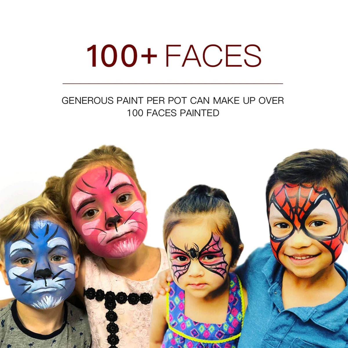 20 Colors Professional Face Paint Body Paint with Brush Water Based Face painting Makeup Safe Single Color For Adults Cosplay