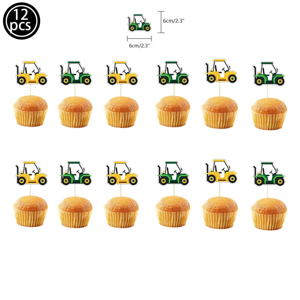 Tractor Party Paper Plates Cups Napkins Banner Tractor Birthday Party Supplies Tractor Themed Party Decor for Party Farm Party - Big Tim's Magic Emporium