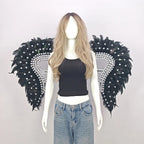 Artisanal Feather Angel Wings Statement Backpiece Runway & Carnival Costume Prop