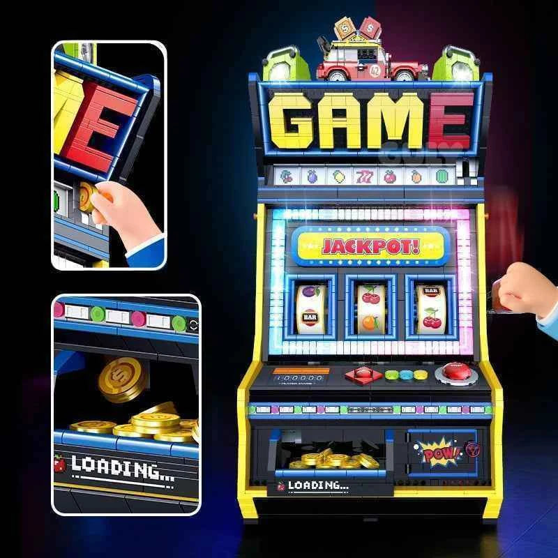 3571PCS Fruit Arcade Building Blocks Retro Game Console Model Toys Assembly Bricks Party Supplies Christmas Gifts For Kids Adult