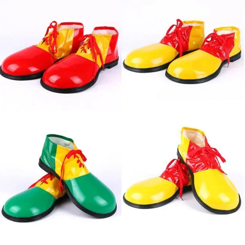 Adult Women Man Leather Clown Shoes Cosplay Props Party Costume Carnival Birthday Gift Masquerade Halloween Easter - Big Tim's Magic Emporium
