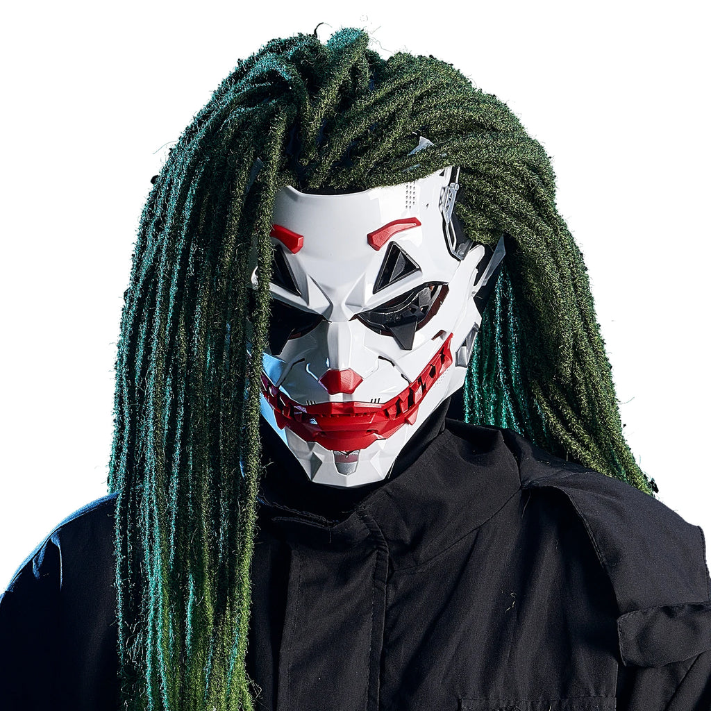Joker Masks Cyberpunk Masks Clown Braids 2d Cosplay Resin Custom Products Halloween Anime Role-Playing Props And Gifts Toys - Big Tim's Magic Emporium