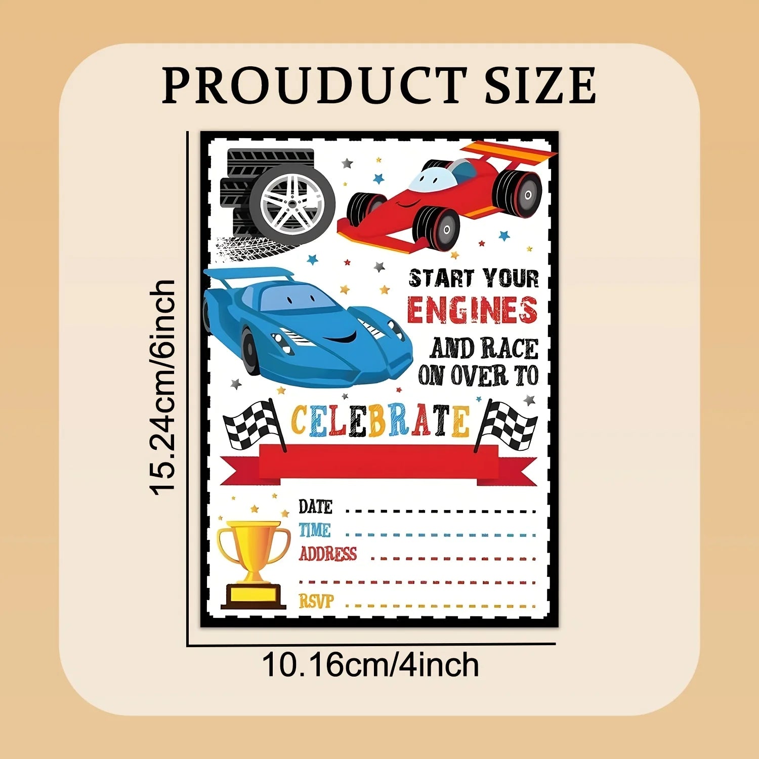 Racing Car Party Invitation Race Car Birthday Invitation for Boys Kid Men Cars Party Supplies Racing Birthday Invite Cards - Big Tim's Magic Emporium