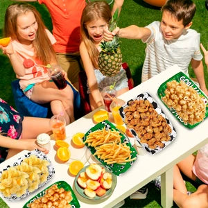 36 Pcs Soccer Party Favors Large Soccer Plates Paper Trays Serving Tray Soccer Party Nachos Food Boats Disposable Soccer Bowls - Big Tim's Magic Emporium
