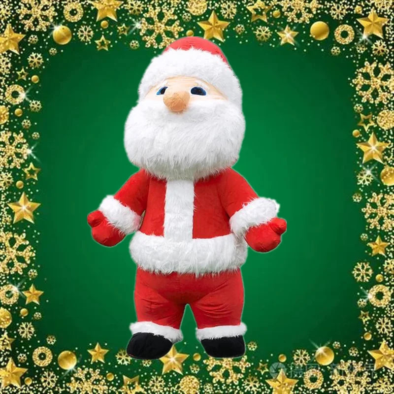 Inflatable Santa Claus Snowman Deer Mascot Costume Adult Fancy Dress Christmas Party Kawaii Mascot Costume Carnival Costumes - Big Tim's Magic Emporium