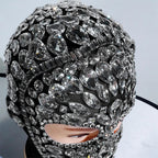 Super Shiny Rhinestone Full Face Headwear Mask