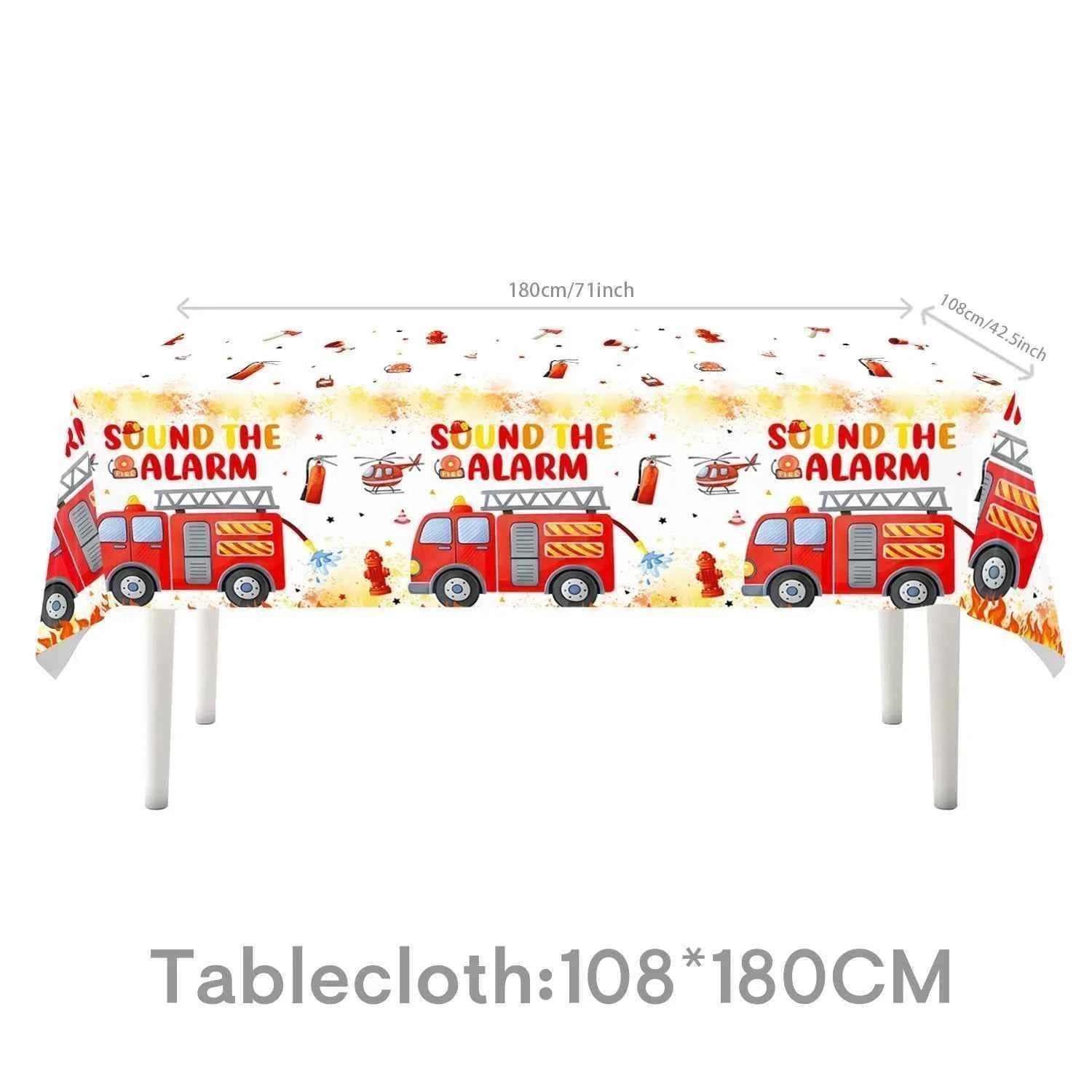 Fireman Birthday Party Supplies Firefighter Helmet Fire Hydrant Straws Cups with Lids Extinguisher Squirt Toys Fire Favors