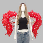 Artisanal Feather Angel Wings Statement Backpiece Runway & Carnival Costume Prop