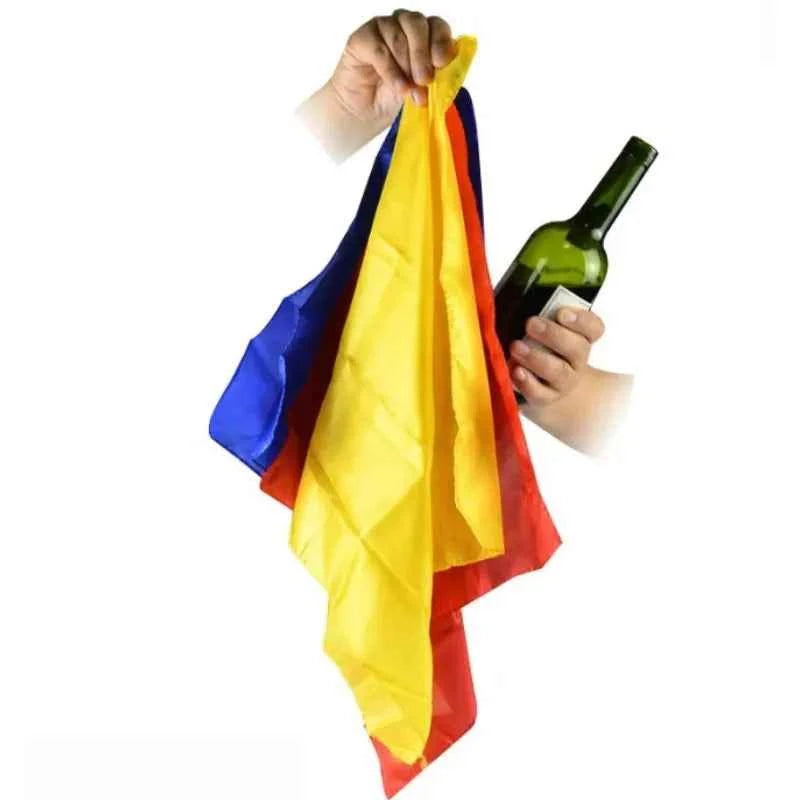 Appear Bottle From Silks Scarves Stage Magic Tricks Prop Toys Professional Magician Object Appearing From Silk Close up Illusion