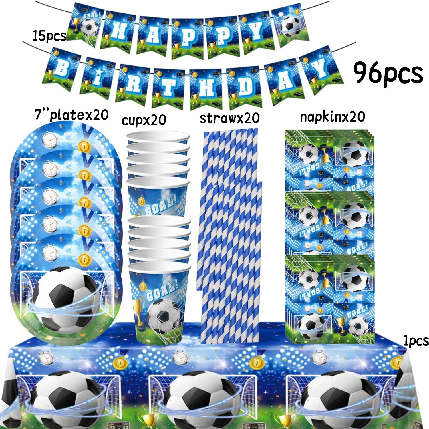 Football Party Stuff Soccer Party Tableware Tablecloth Napkin Cup Plate Soccer Party Backdrop Baby Shower Football Party Favors - Big Tim's Magic Emporium