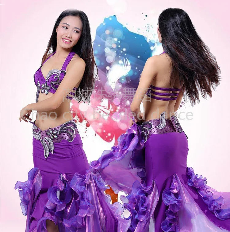 Customized Halloween Belly Dance Costume Set | Exotic Dancewear with Big Skirt - Big Tim's Magic Emporium