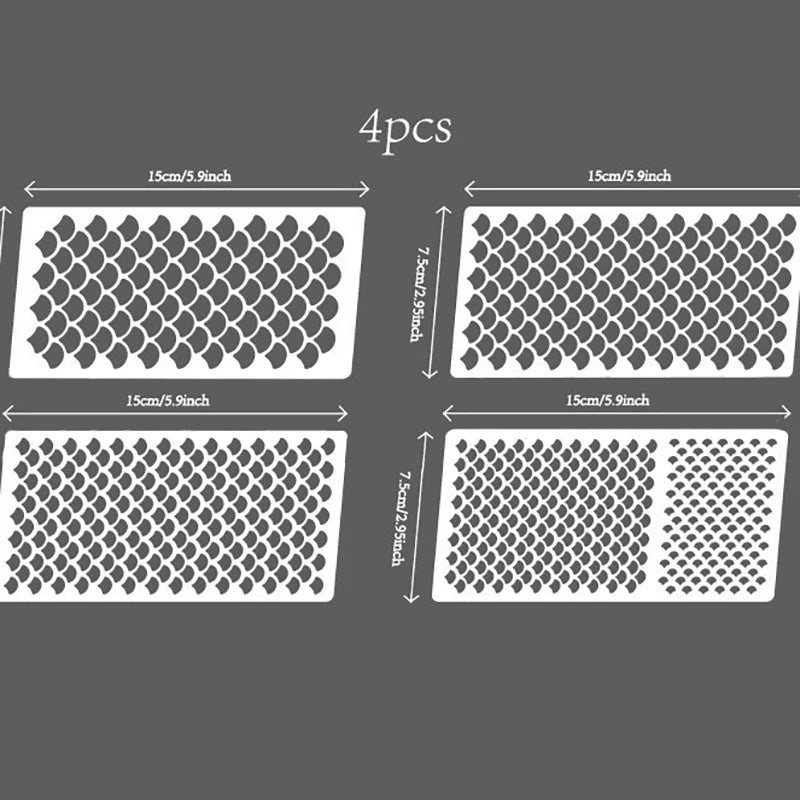 Fish Scale Stencil Face Painting Stencils Stencils For Painting Makeup Stencil Reusable Face Paint Stencils