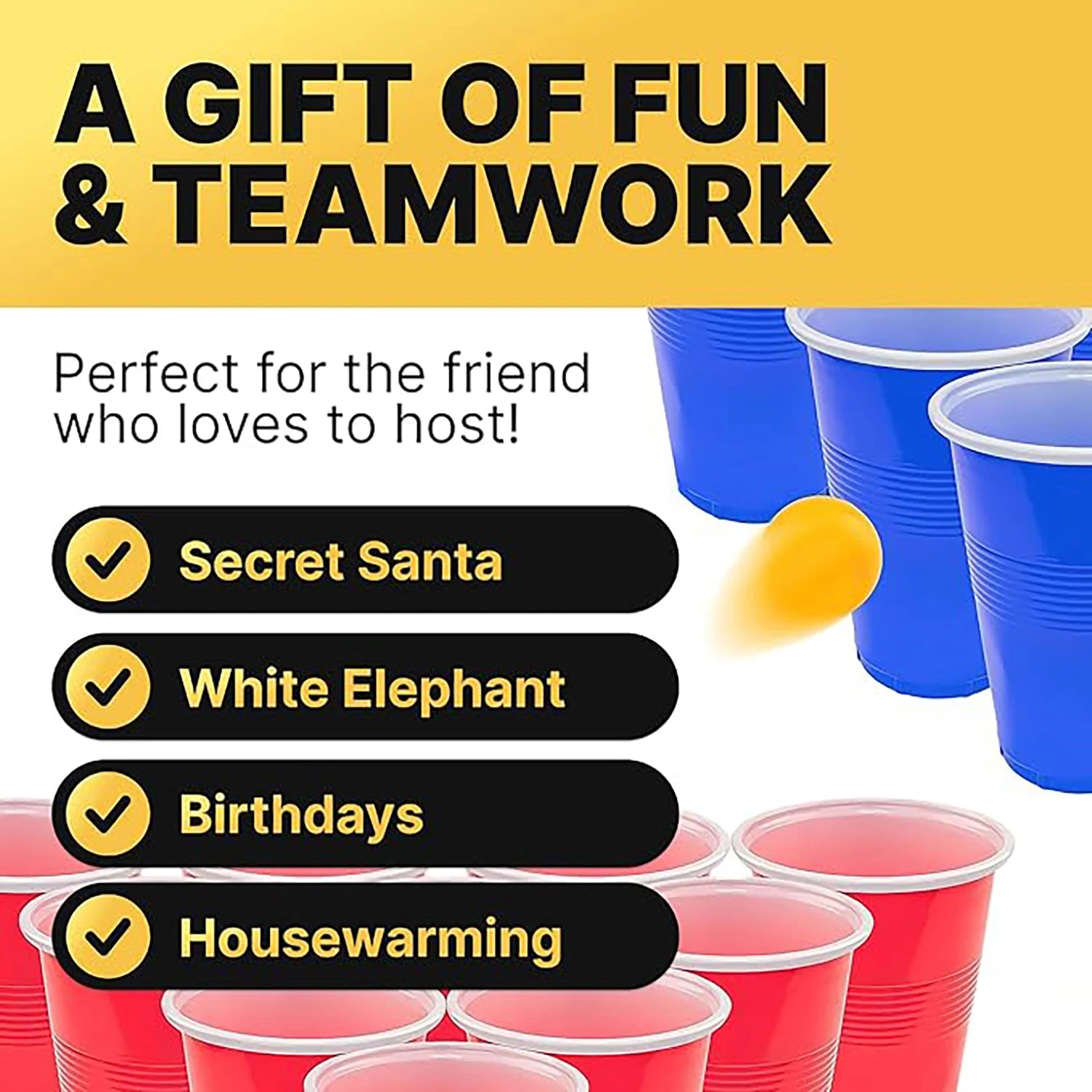 Beer Ping Pong Party Cup, Two Color Cup Adult Party Game, Desktop Interactive Party Game - Big Tim's Magic Emporium