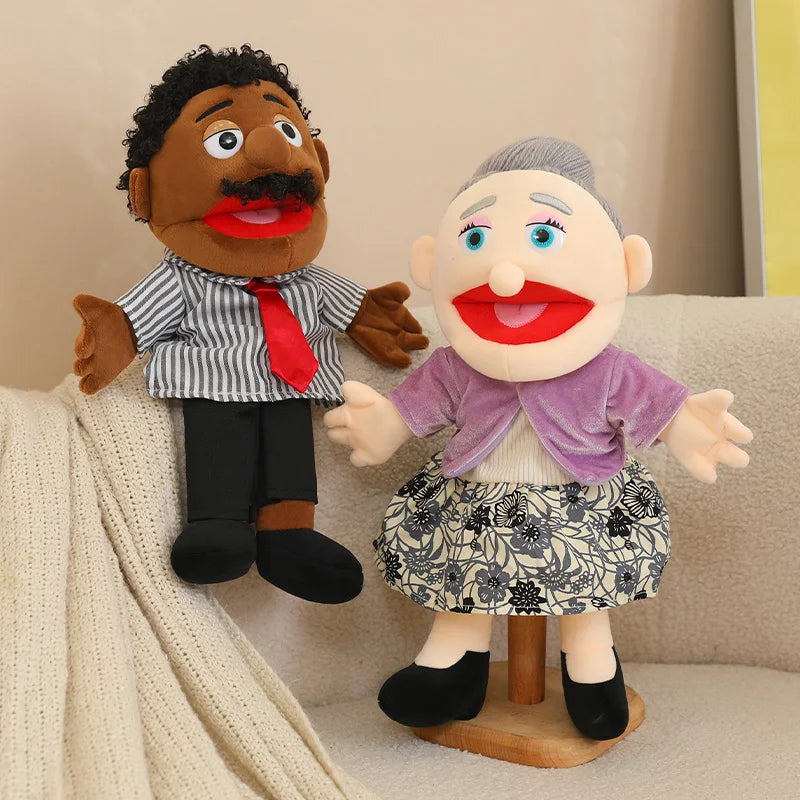Family Hand Puppets – 38cm Plush Character Puppets for Storytelling & Role Play - Big Tim's Magic Emporium