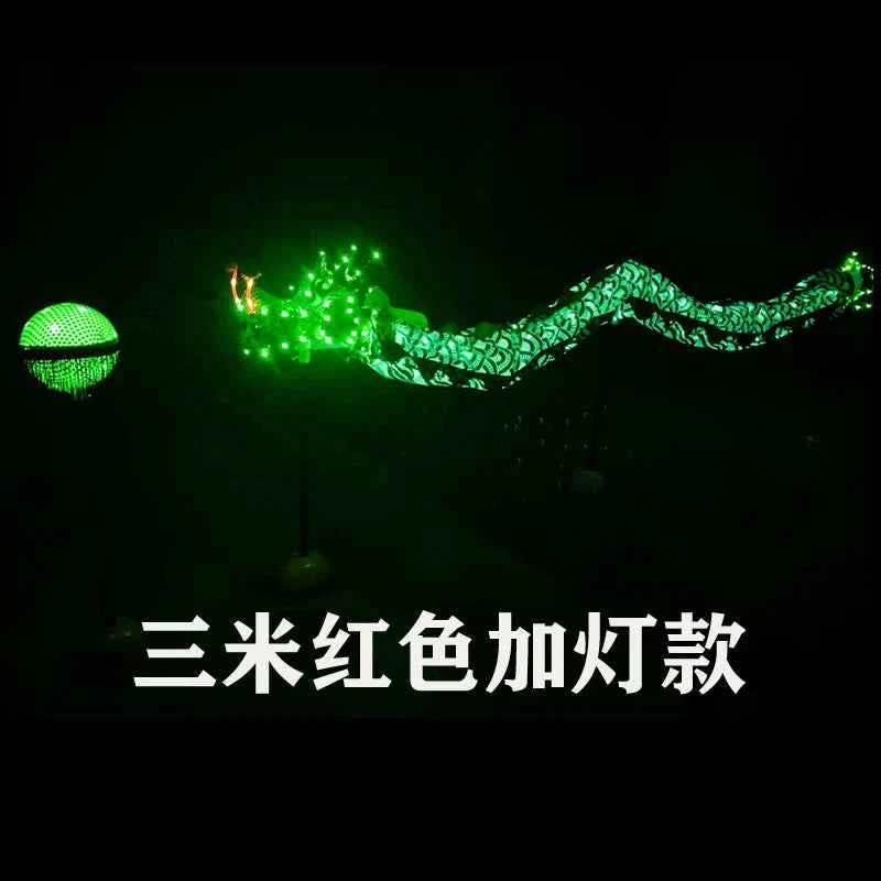 Dragon and lion dance props faucet Kindergarten stage performance Satin cloth dragon luminous nine dragon lanterns