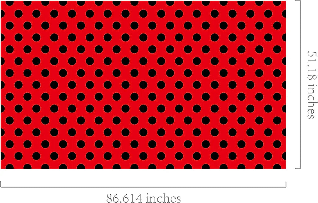Ladybug Tablecover Party Pack Red Black Polka Dots Tablecloth 54 x 87 Inch Ladybug Party Western Themed Party Birthday Party - Big Tim's Magic Emporium